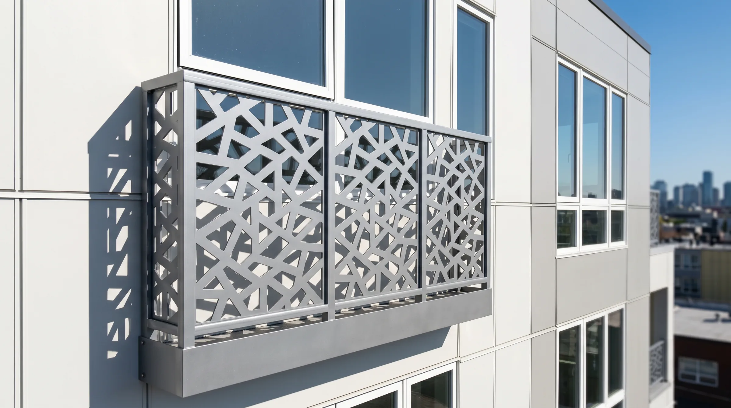 Custom aluminum railing system installation