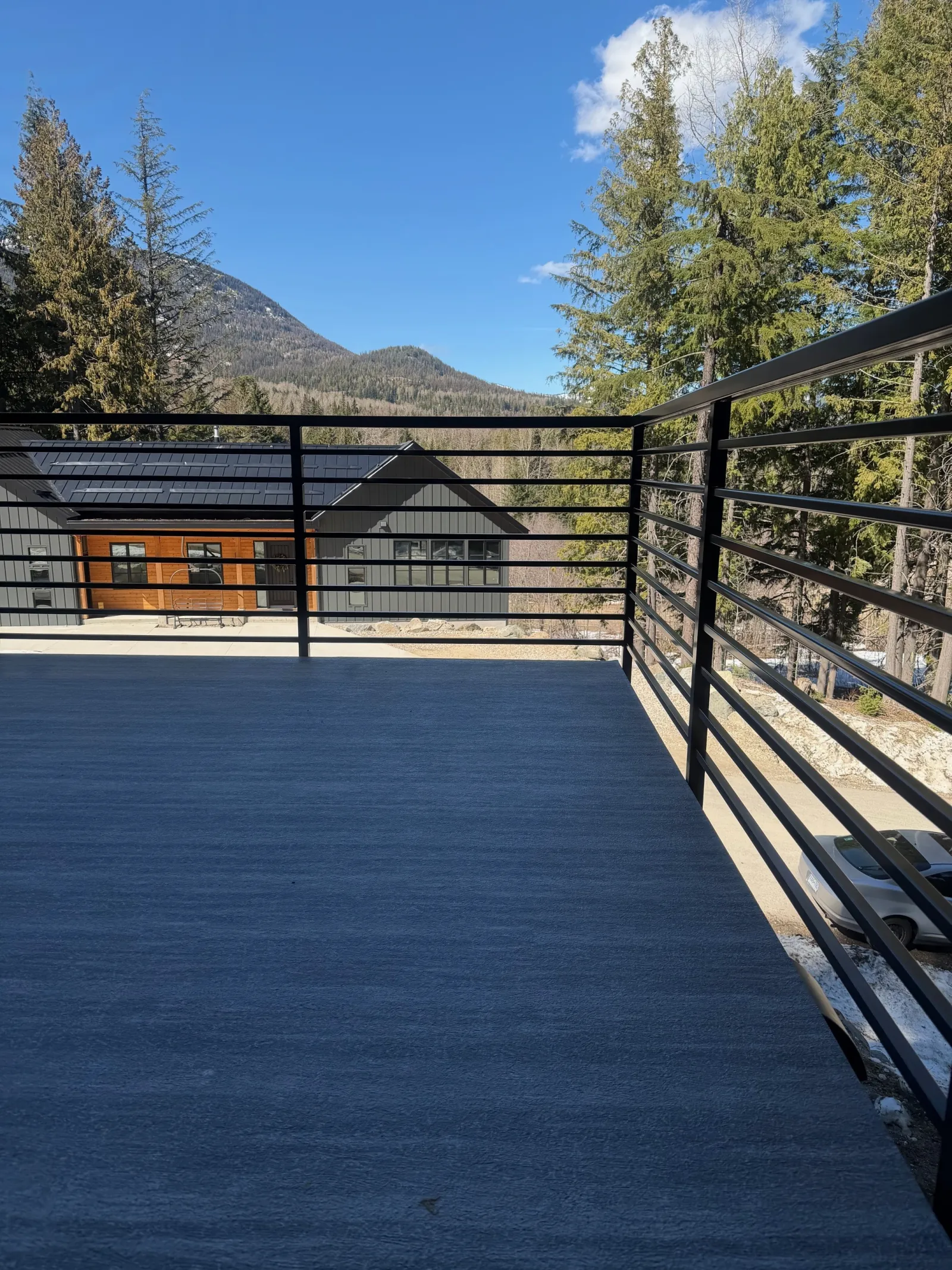 Custom aluminum railing detail