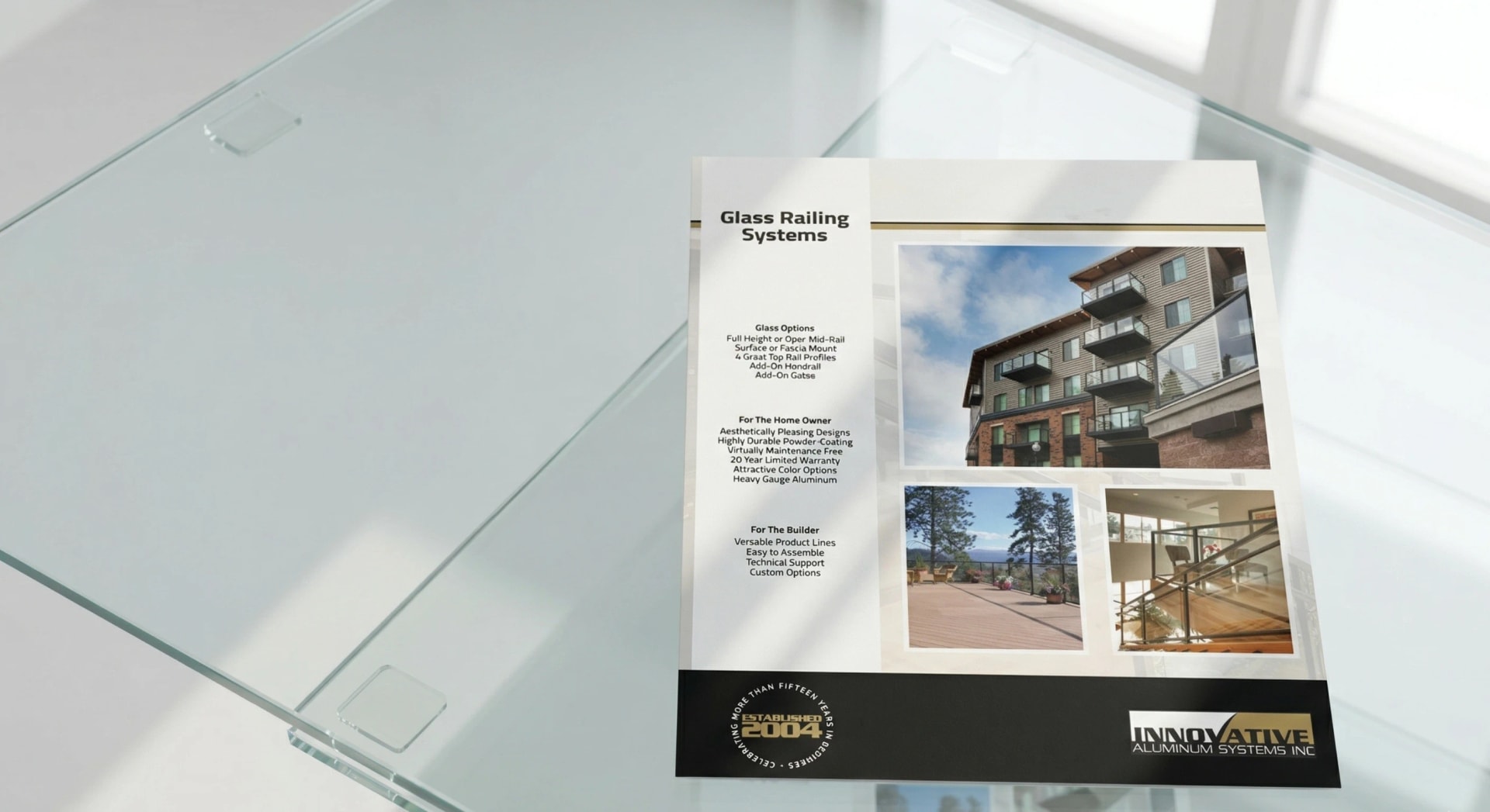 Glass Railing product brochure